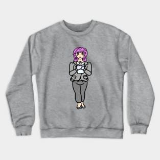 Cute office girl Crewneck Sweatshirt